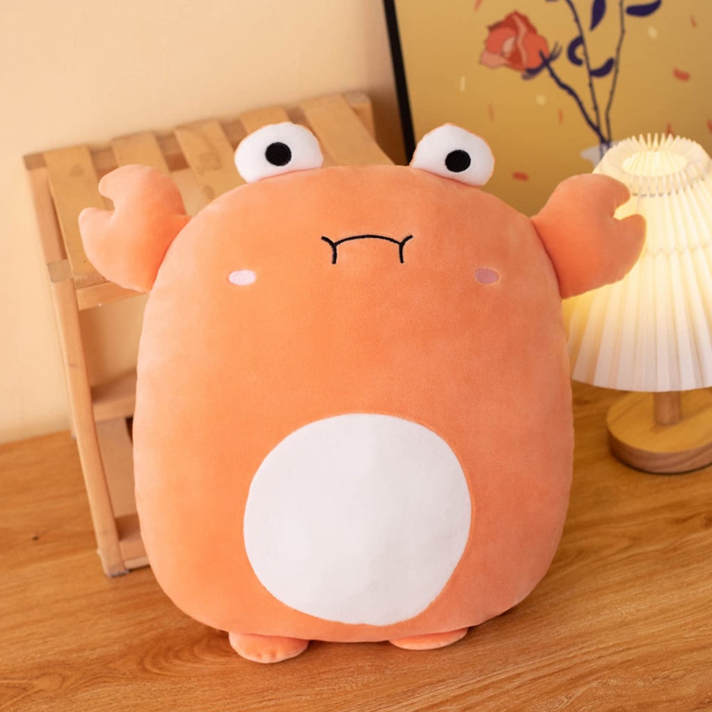 Lannery Crab Plush Pillow, Crab Plushies Toy Kawaii Crab Stuffed Animal Toy Gifts For Room Decor Birthday Valentine Day, 16 Inch