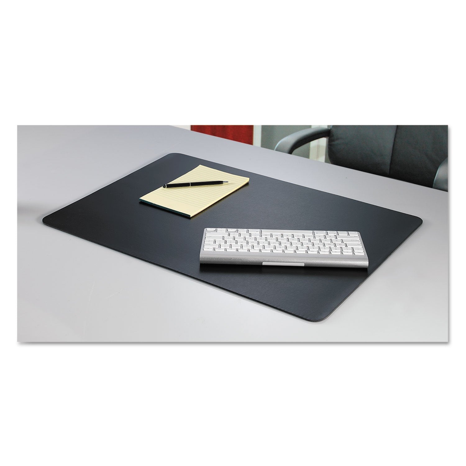 Artistic Rhinolin Ii Desk Pad With Antimicrobial Protection, 17 X 12, Black