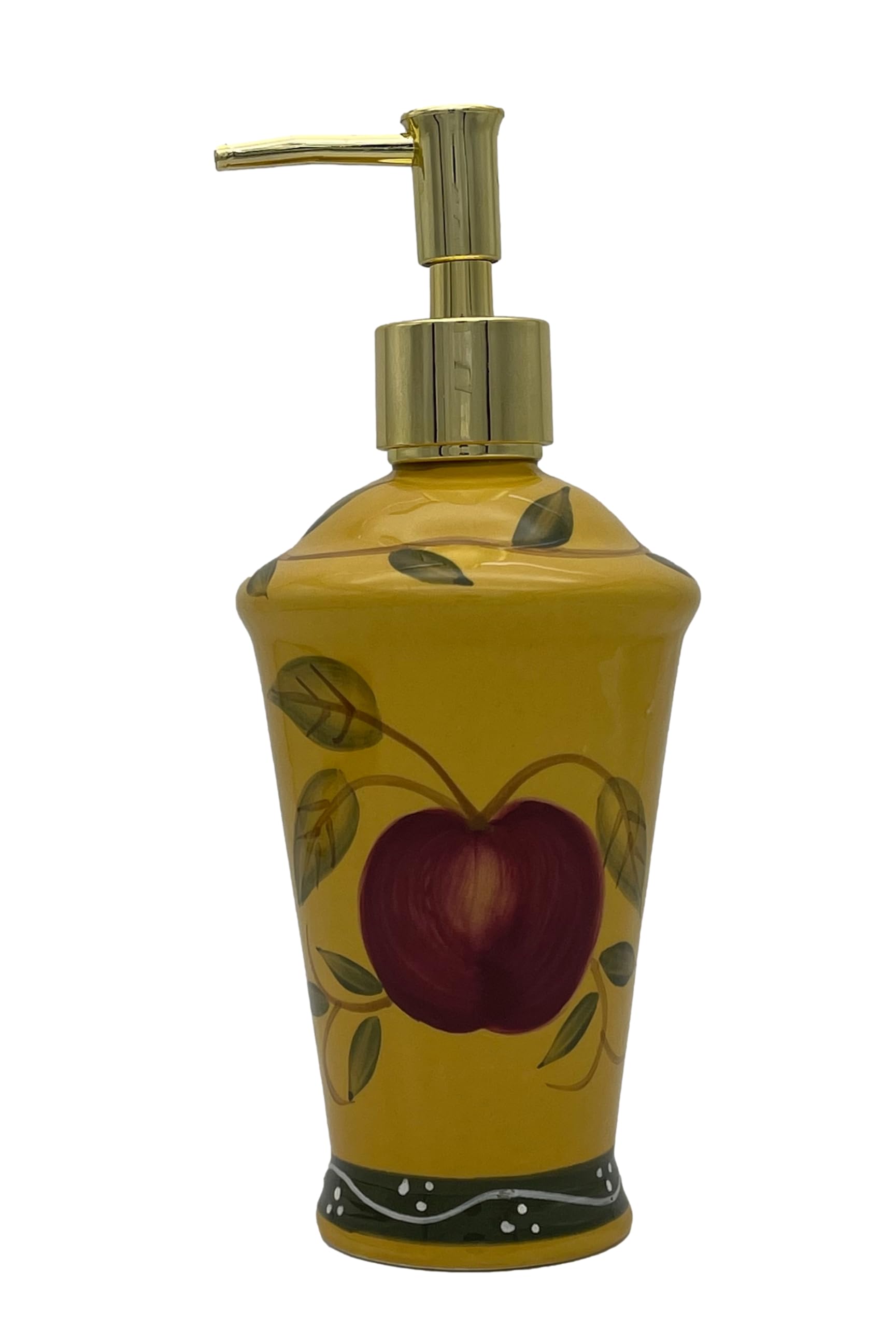 Ack Ceramic Hand Painted Tuscany Fruit D  Cor Refillable Soap Dispenser,Lotion Jar, Kitchen D  Cor, Bathroom D  Cor