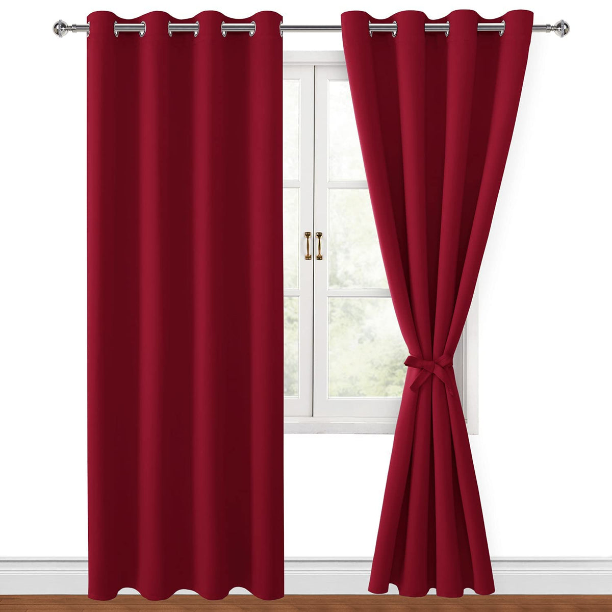 Hiasan Blackout Curtains For Bedroom, 52 X 96 Inches Long - Thermal Insulated & Light Blocking Window Curtains For Living Room,