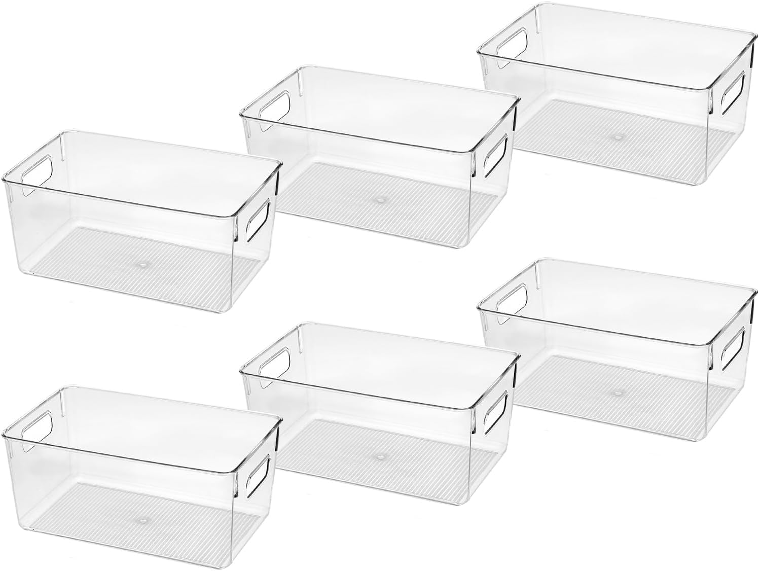 Clear Plastic Storage Bins, Pantry Organizers And Storage Containers Fridge Organizer Bins For Organizing Kitchen Cabinet Organi