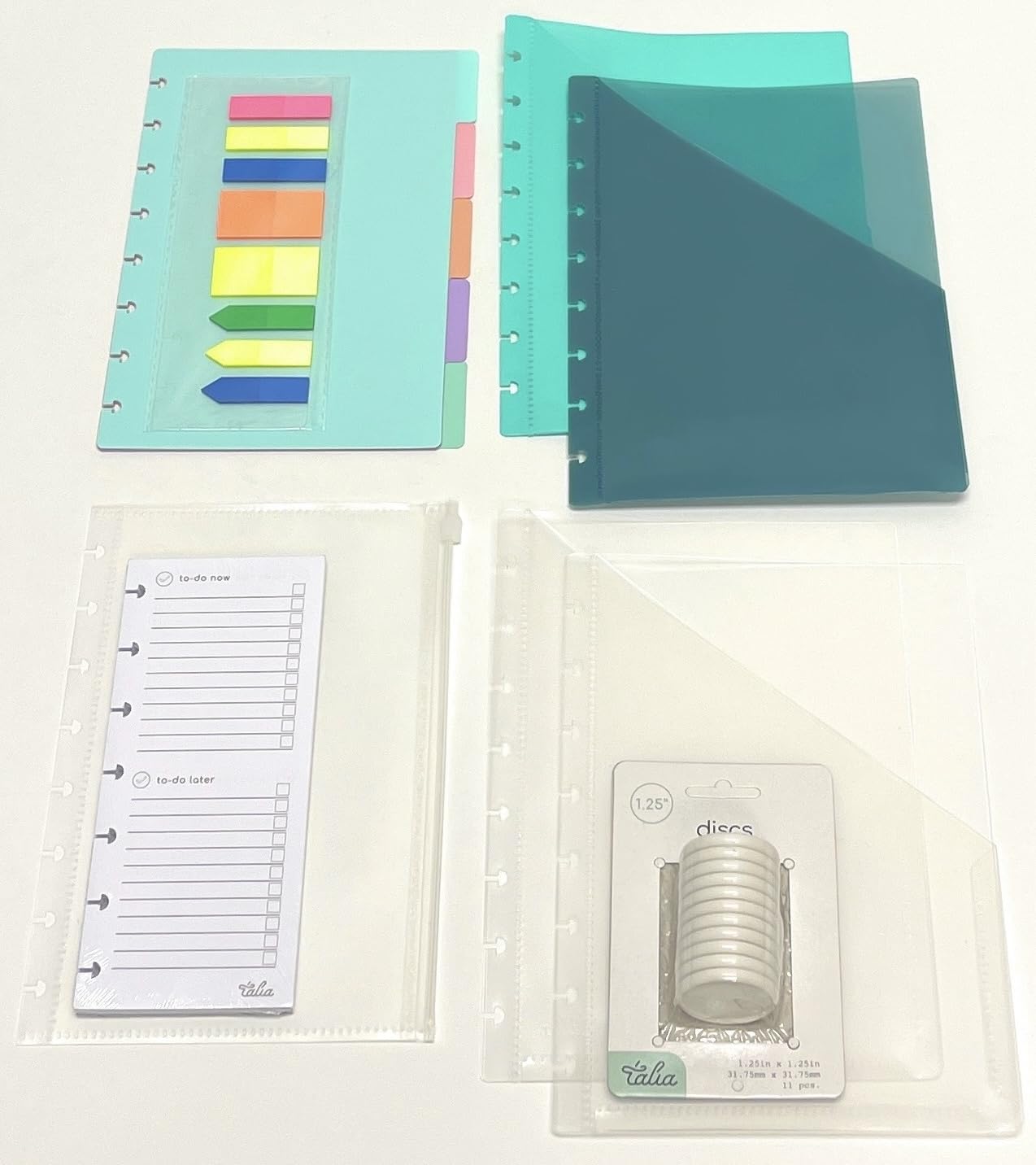 Talia Discbound Notebook Refills (Deluxe Expansion Kit (Pastel Dividers), Junior (5.5In X 8.5In))