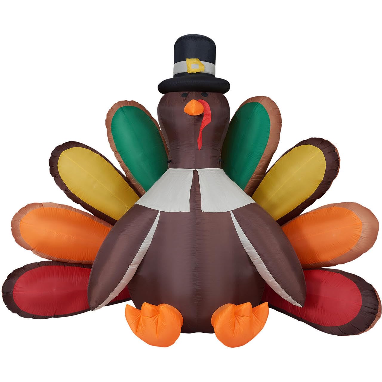 Fraser Hill Farm 8-Ft. Wide Inflatable Turkey With Lights | Colorful Outdoor Blow-Up Festive Party Decor For Thanksgiving, Harvest Celebrations, And Friendsgiving | Fhhvturky081-L, Brown