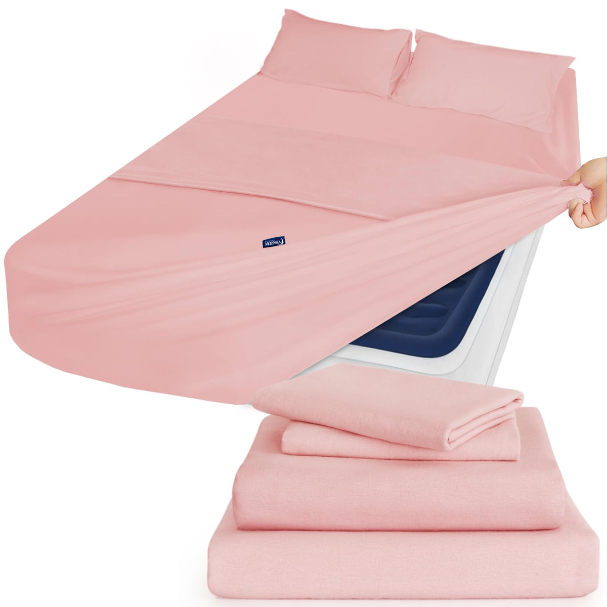 Flannel Sheets Queen Size - 100% Cotton Flannel - 4 Piece Queen Flannel Sheet Set - Brushed For Extra Softness Fits 16In To 24In