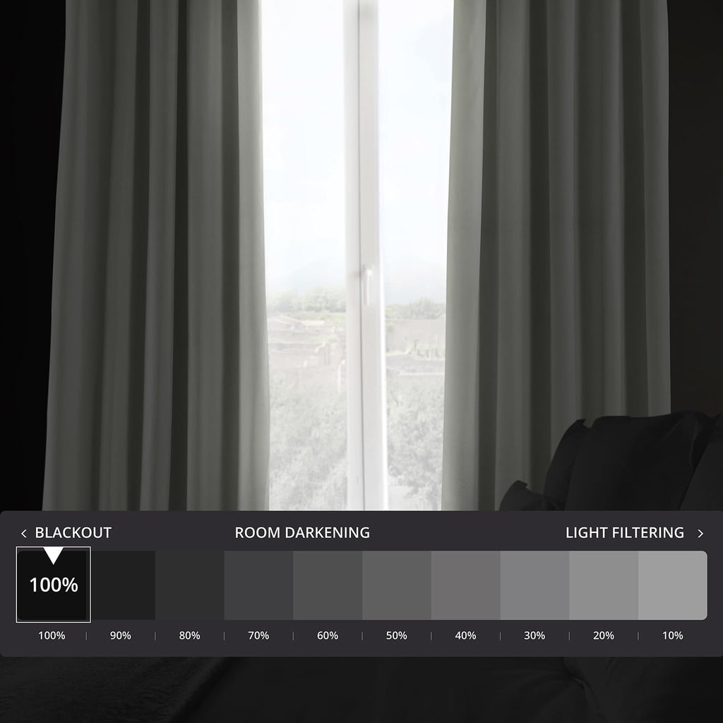 Hpd Half Price Drapes Signature Velvet Thermal Blackout Curtains For Living Room 108 Inch Long (1 Panel) Rod Pocket Insulated Blackout Curtains For Bedroom Window Curtains, 50W X 108L, Reflection Grey