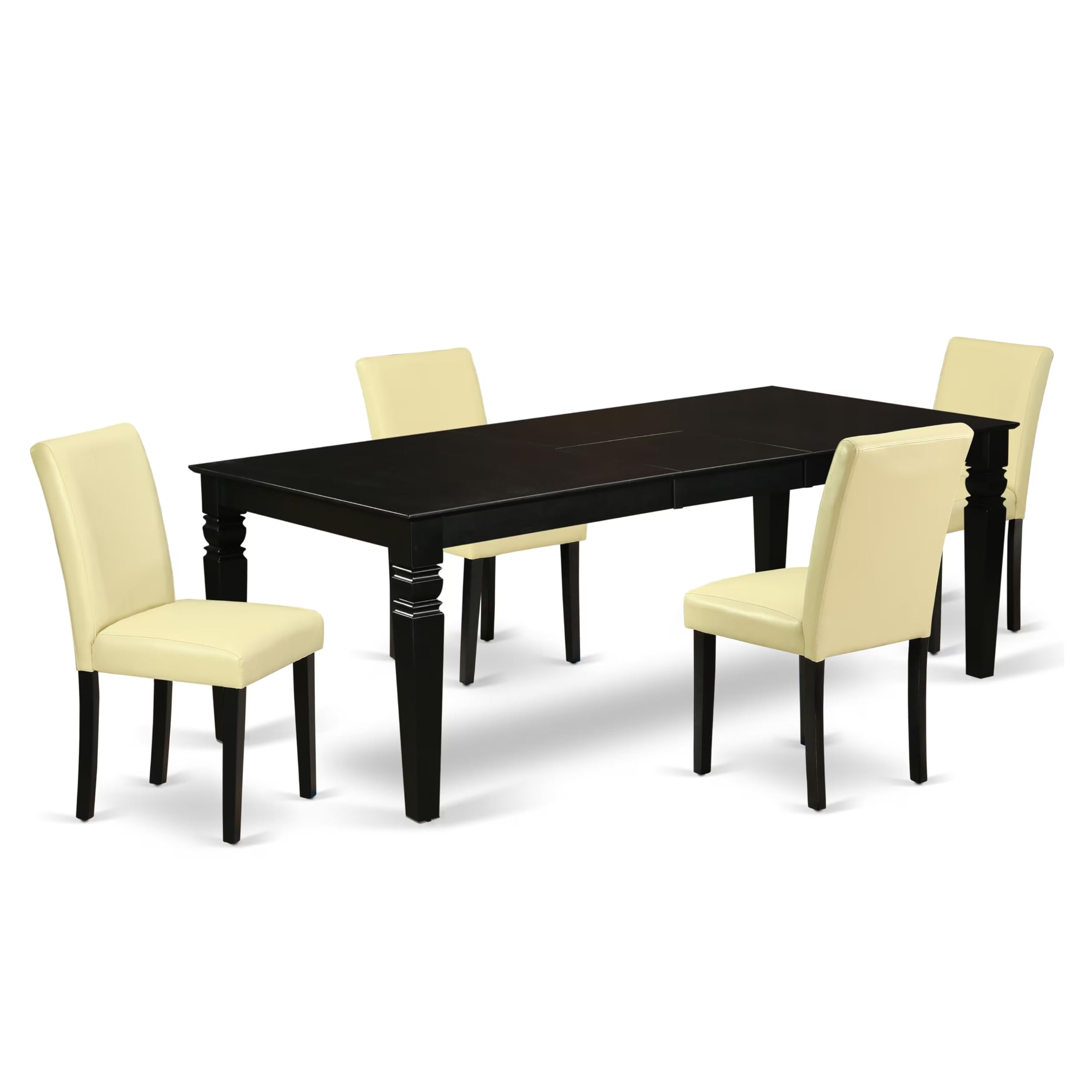 East West Furniture Lgab5-Blk-73 5 Piece Dining Set