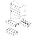 Coaster Madden 4-Drawer Chest, Smokey Walnut/Coffee Bean
