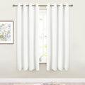 SMILETIME White 63 in Long Velvet Curtains with Grommet, Thermal Insulated Super Soft Privacy Noise Reducing Light Filtering Vel