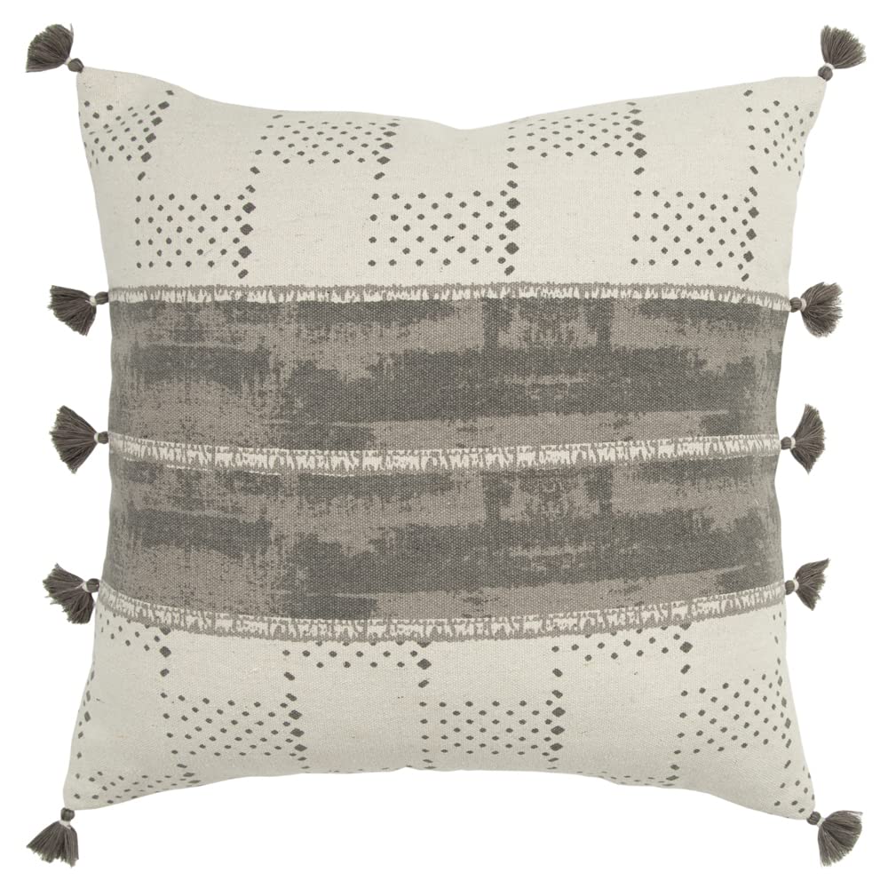 Donny Osmond 20" X 20" Down Filled Pillow With Cotton Canvas Cover-Charcoal