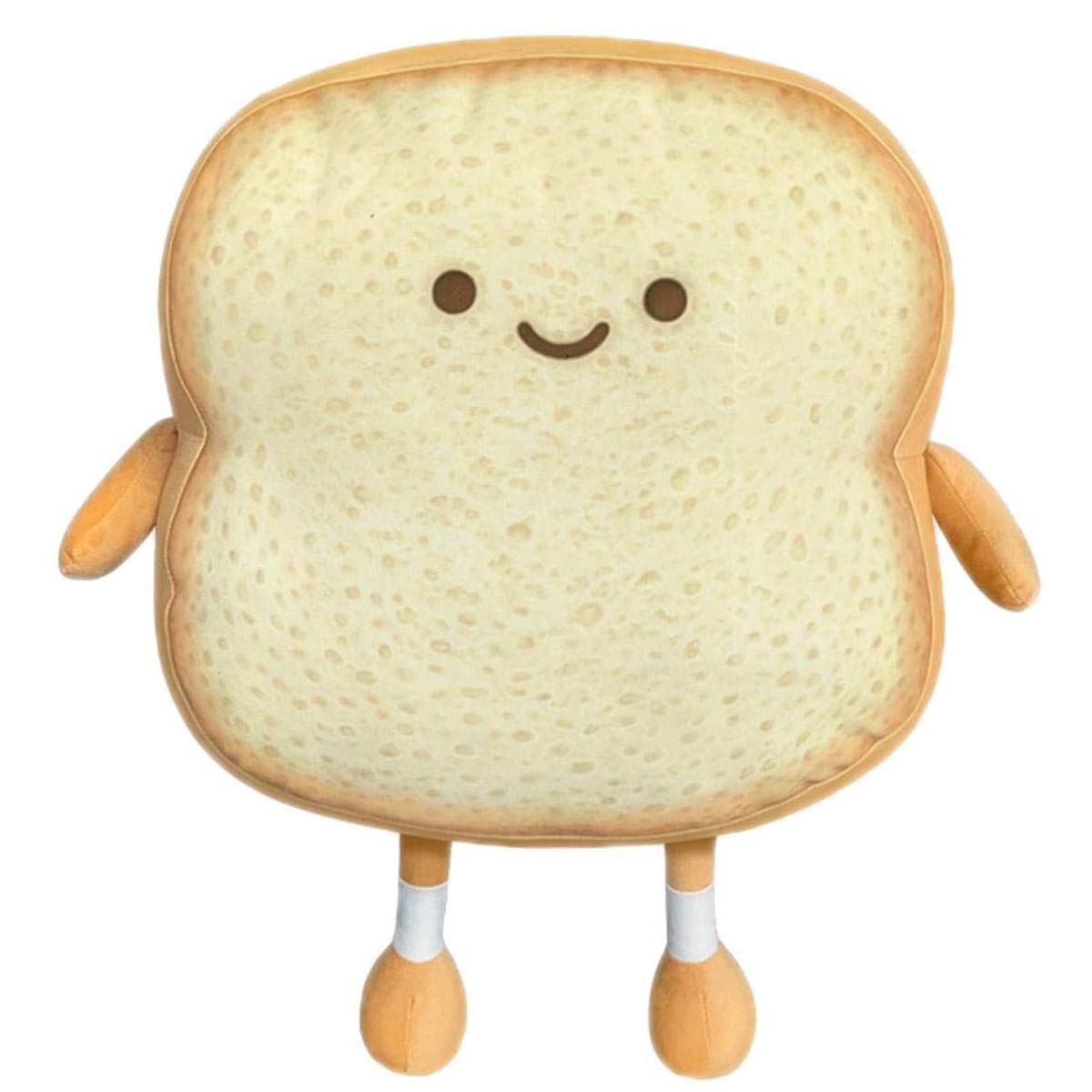 Nenalayo Toast Sliced Bread Pillow,Bread Shape Plush Pillow,Facial Expression Soft Toast Bread Food Sofa Cushion Stuffed Doll To