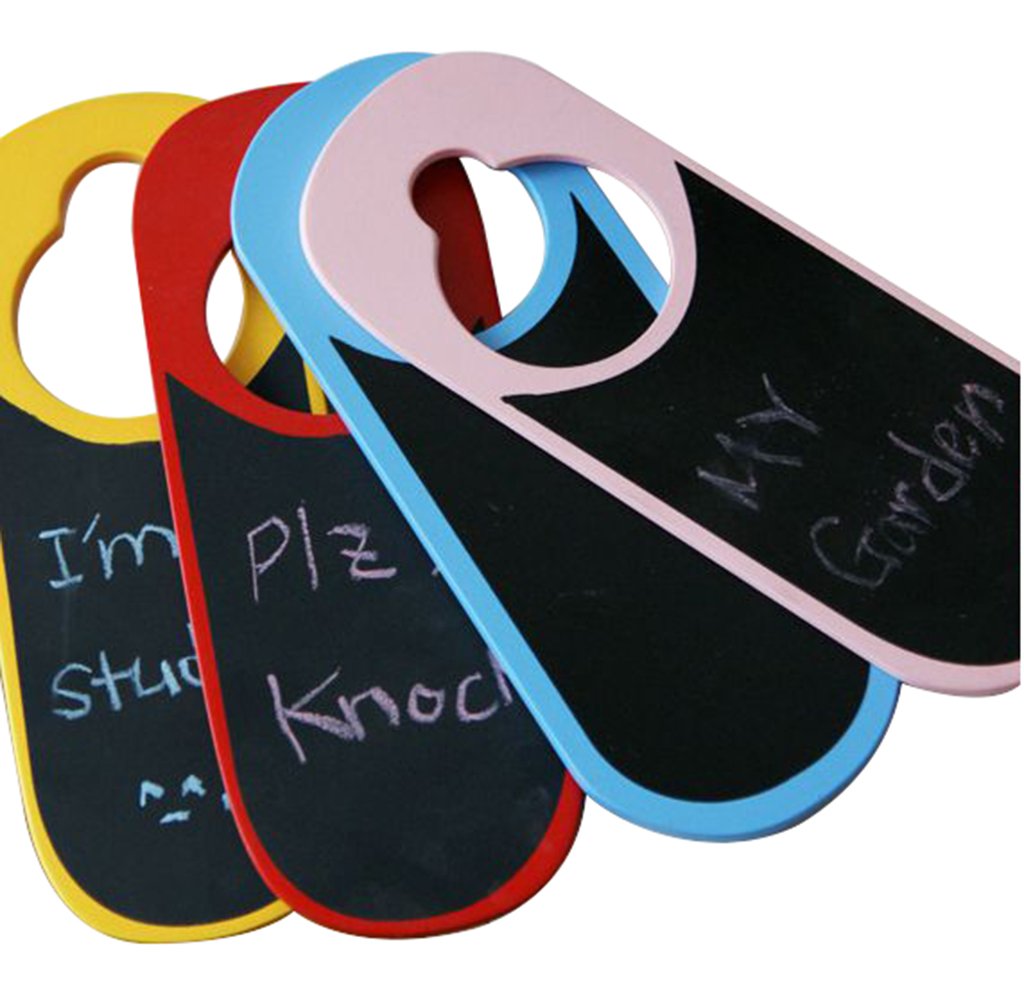 Tinton Life Pack Of 4 Blank Two-Sided Chalkboard Door Knob Hanger Sign