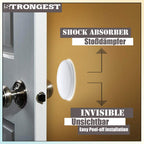 Strongest Wall Door Handle Stopper 3.15' Set 4 Pieces Of Clear Rubber Door Knob, Round Wall Shield Cushion. Quiet Wall Protecto