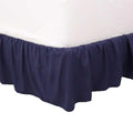 Martex Queen Ruffle Bed Skirt | Easy Fit Bed Skirts | Microfiber Bed Skirt | 15 Inch Drop | Hotel Quality Bedskirt | Navy