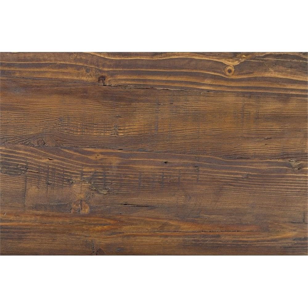 Kosas Home Reclaimed Pine & Iron Porter Counter Stool, Rustic Mahogany/Antiqued Bronze Iron