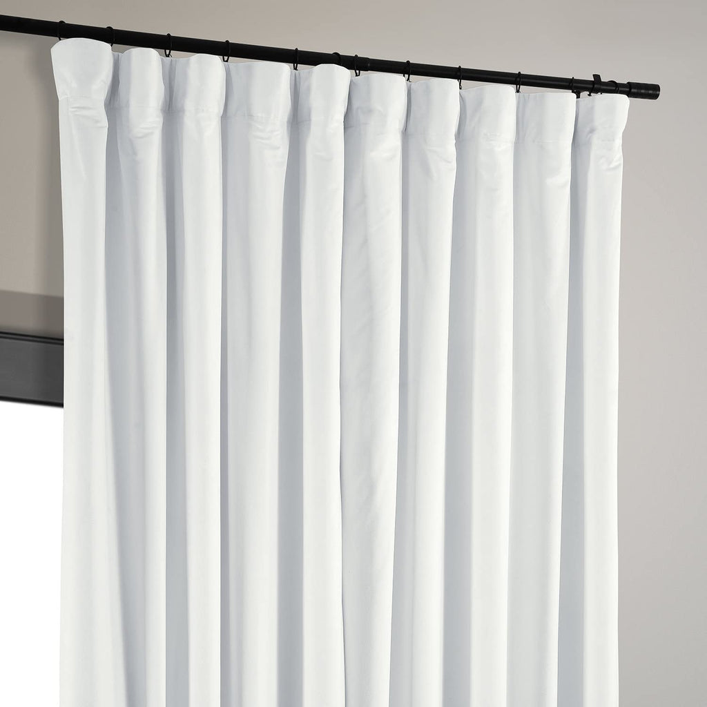 Hpd Half Price Drapes Signature Velvet Thermal Blackout Curtains For Living Room 96 Inch Long (1 Panel) Rod Pocket Insulated Blackout Curtains For Bedroom Window Curtains, 100W X 96L, Primary White
