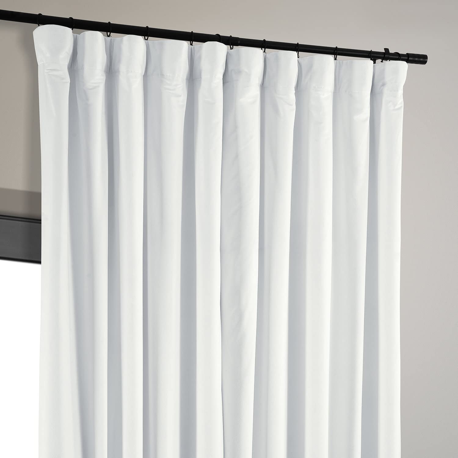 Hpd Half Price Drapes Signature Velvet Thermal Blackout Curtains For Living Room 108 Inch Long (1 Panel) Rod Pocket Insulated Blackout Curtains For Bedroom Window Curtains, 100W X 108L, Primary White