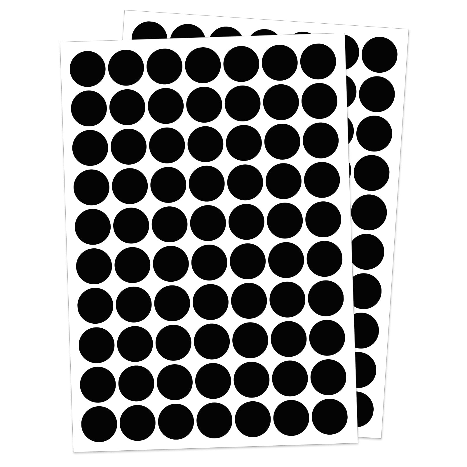 Ouzoustate 1' Black Dot Stickers 1050 Pcs Round Circle Stickers Colored Coding Labels