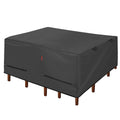 Porch Shield Patio Table Cover - Waterproof Outdoor Dining Table And Chairs Furniture Set Cover Square - 55 X 55 Inch, Black