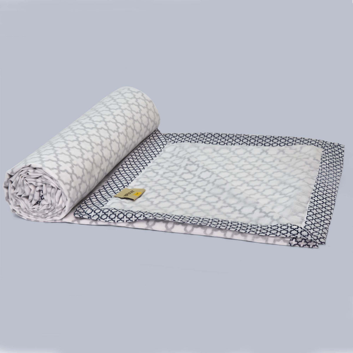 SleepyCat 100% Natural Cotton Muslin Dohar, Soft LightWeight and Breathable Throw Blanket (Single Bed Size, 85x59 inches, Nova 