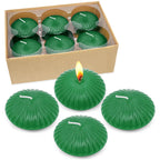 UNICY 12 Pack 3 Inch Green Floating Candles, 10 Hour Unscented Dripless Tealight Candles for Cylinder Vases, Centerpieces at Wed