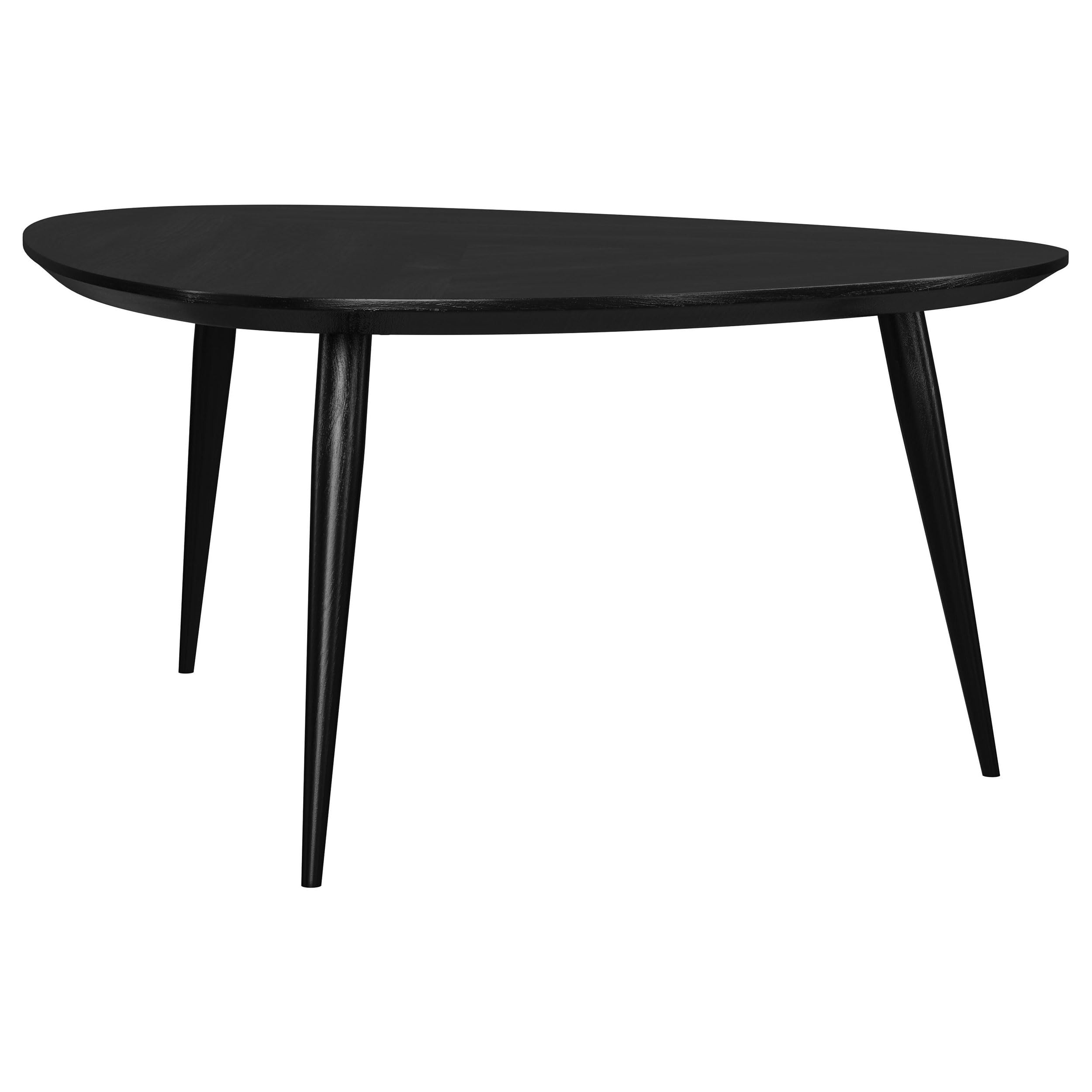 Coaster Home Furnishings Odessa Triangular Solid Wood Coffee Table Black