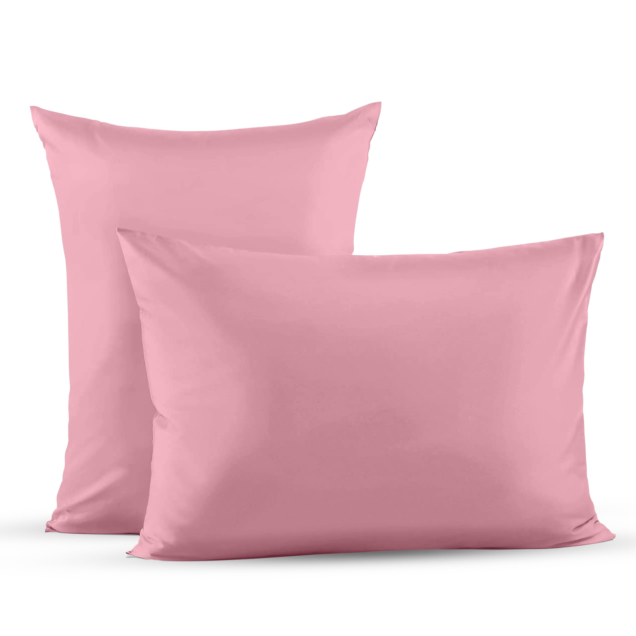 Superity Linen Pillow Cases King Size - Envelope Enclosure - 2 Pack - 100% Soft And Comfortable Premium Cotton - Pink