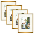 Golden State Art, Aluminum Picture Frame And Real Glass- 8x10 Picture Frames with Ivory Color Mat for 5x7 Photo Display- Wall De