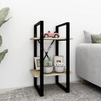 vidaXL 2-Tier Book Cabinet Sonoma Oak 15.7"x11.8"x27.6" Chipboard