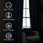 Miulee Navy Blue Velvet Curtains 84 Inches Long 2 Panels - Luxury Pinch Pleated Room Darkening Window Drapes For Bedroom Living