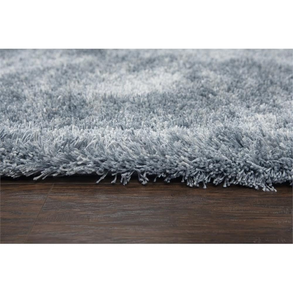 Rizzy Home Alora Decor Oregon 5'X7'6" Solid Shag Blue/Tone On Tone Tufted Area Rug