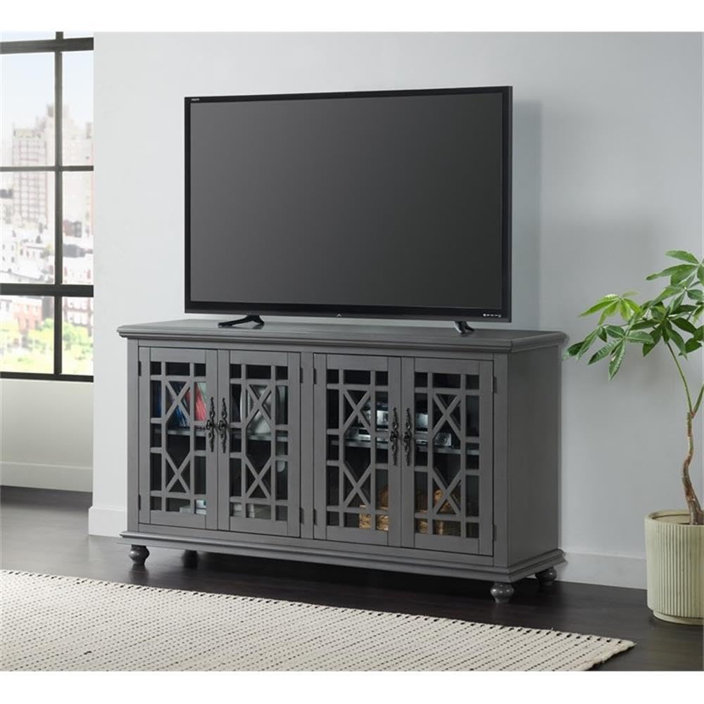 Martin Svensson Home Elegant Tv Stand, 63' W X 35' H, Grey