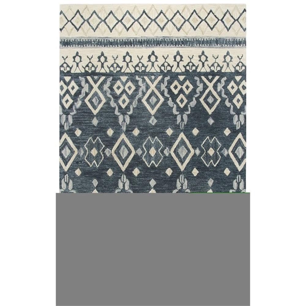 Rizzy Home Alora Decor Lavine 10' X 13' Tribal Motif Natural/Gray/Dk Blue/Blue Area Rug