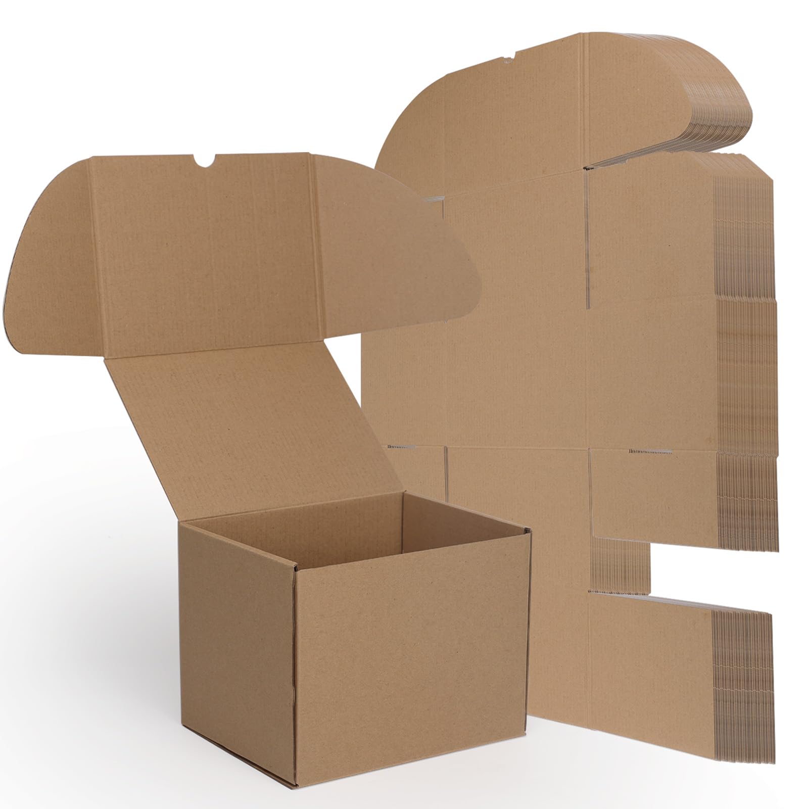 Rlavbl 8X6X6 Shipping Boxes Set Of 25, Brown Corrugated Cardboard Mailer Box For Packing, Mailing, Business