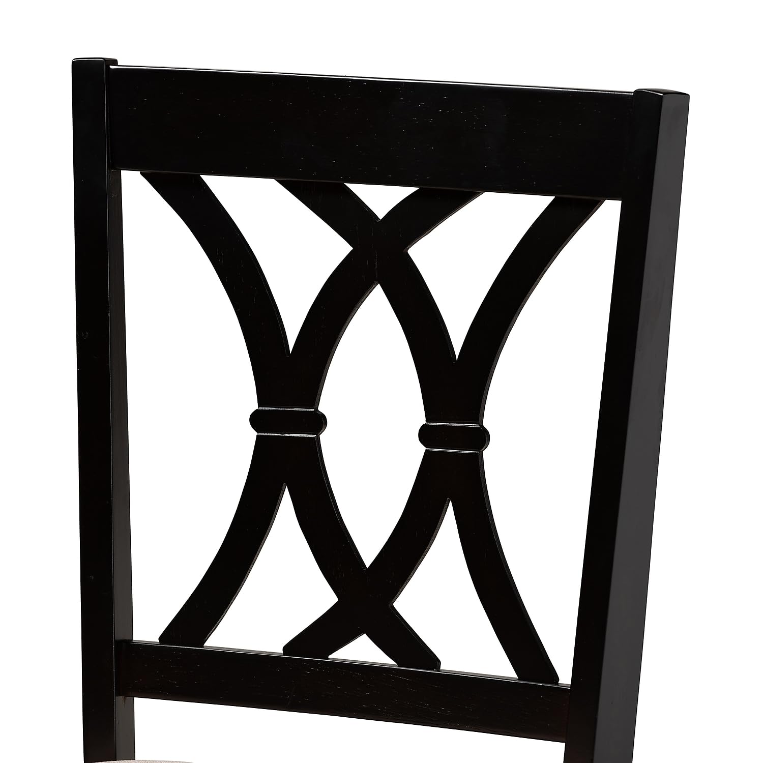 Baxton Studio Reneau Contemporary Fabric Dining Chair, Sand Brown and Espresso, 2/Set (162-2PC-10527HT)