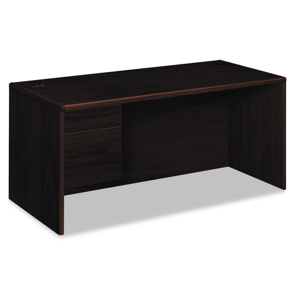 Hon 10784Lnn 10700 Series L 3/4 Left Pedestal, 66W X 30D X 29 1/2H, Mahogany