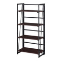 Convenience Concepts Xtra Folding 4-Tier Bookshelf, Espresso/Black