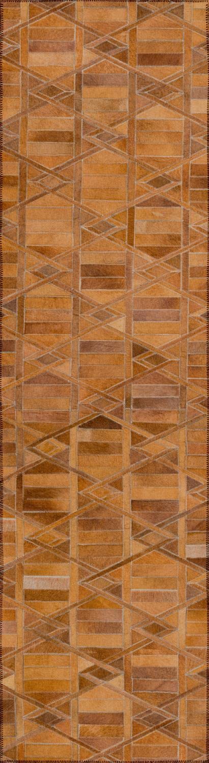 Dalyn Rugs Stetson Patchwork Faux Cowhide Ss4 Spice 2'3&quot; X 7'6&quot;