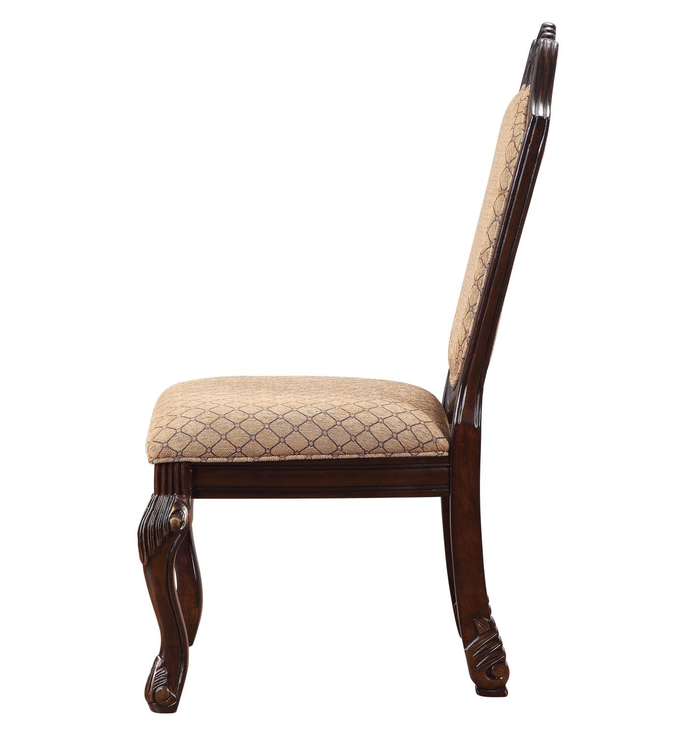 Acme Furniture Chateau De Ville Side Chair (Set-2) in Fabric & Espresso