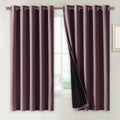 NICETOWN Dry Rose 100% Blackout Lined Curtains, 2 Thick Layers Completely Blackout Window Treatment Thermal Insulated Drapes for
