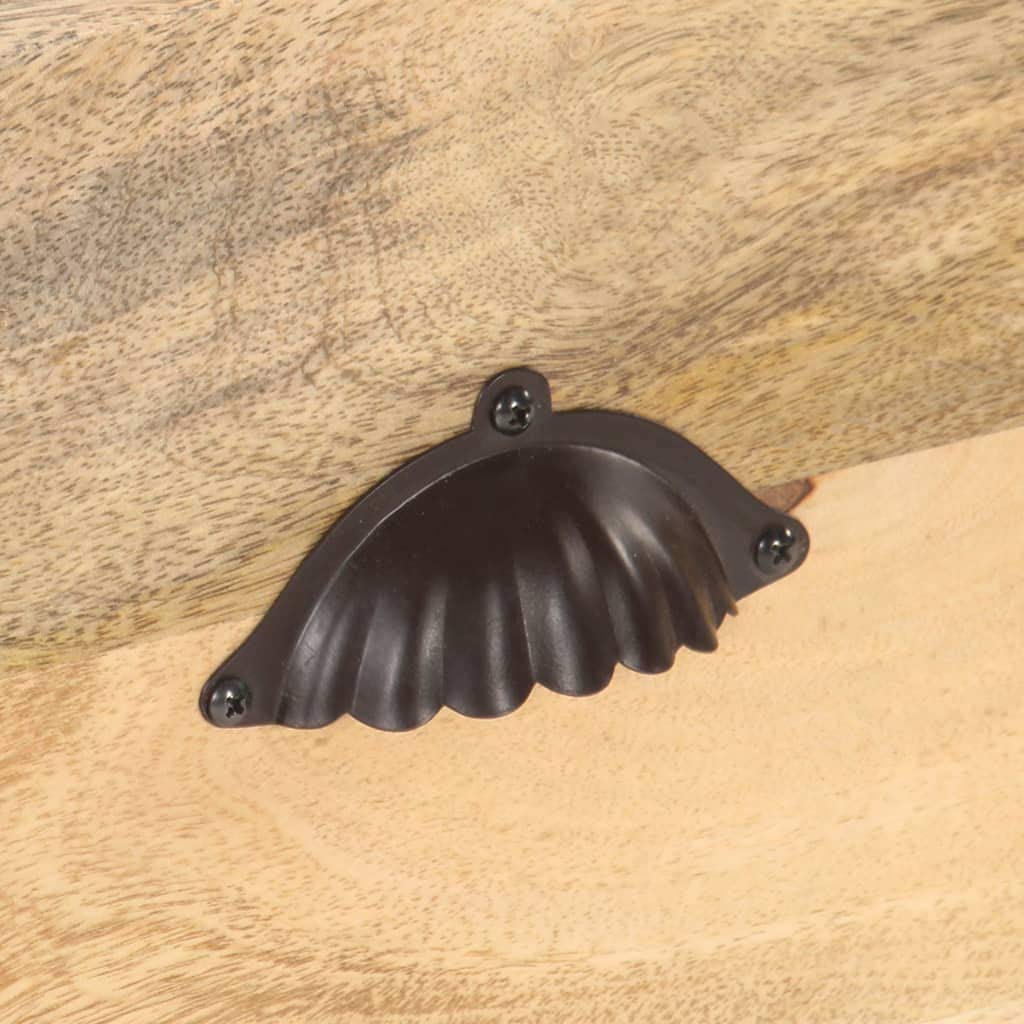 vidaXL Mango Wood TV Stand - 47.2&quot;x13.8&quot;x17.7&quot;; Durable Living Room Furniture with Open Compartment and 2 Drawers, Industrial Style, Easy Assembly.