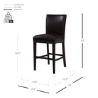New Pacific Direct Milton Bonded Leather Counter Bar & Counter Stools, Coffee Bean