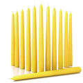 CANDWAX 12 inch Taper Candles Set of 12 - Dripless and Smokeless Candle Unscented - Slow Burning Candle Sticks - Yellow Candle T