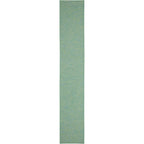 Nourison Positano Indoor/Outdoor Blue/Green 2'2' X 12' Area Rug, Easy Cleaning, Non Shedding, Bed Room, Living Room, Dining Room, Backyard, Deck, Patio (2X12)