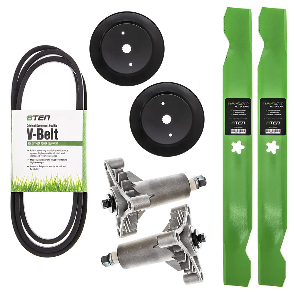 8Ten Blade Spindle Belt Pulley Rebuild Kit For Craftsman 42 Inch Deck Lt1000 138971 24690 531300766 532129861