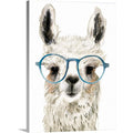 CANVAS ON DEMAND Hip Llama II Canvas Wall Art Print by Victoria Borges, Contemporary, Home Decor, Wildlife, Alpaca Artwork, 36  