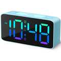Cadmos Loud Alarm Clock for Heavy Sleepers Adults,Digital Clock with 7 Color NightLight,Adjustable Volume,USB Charger,Small Cloc