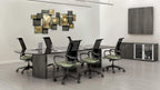 Safco Medina Modern Office Conference Meeting Room Table, 10', Gray Steel