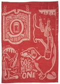 Primitives by Kathy Jacquard Dish Towel - in Dog Beers Ive Only Had One