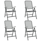 Folding Garden Chairs 4 pcs Expanded Metal Mesh Anthracite