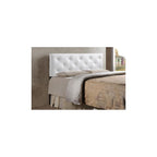 Baxton Studio Baltimore Queen Faux Leather Headboard, 61.5-inch W x 3.15-inch D x 22.5-inch H, White (106-5363-HiT)